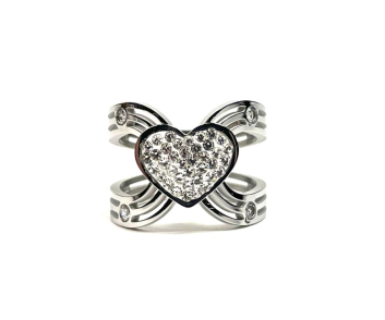 ANILLO ACERO ANCHO CORAZON