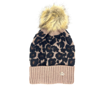 GORRO ESTAMPADO ANIMAL CON PONPON