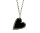 COLLAR CORTO ACERO CORAZON FILO STRASS