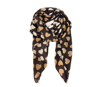 FOULARD ESTAMPADO CORAZONES GLITTER