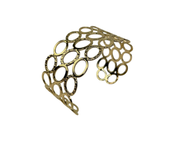 PULSERA ACERO RIGIDA CIRCULOS