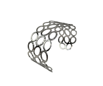 PULSERA ACERO RIGIDA CIRCULOS