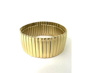 PULSERA ACERO ANCHA ELASTICA
