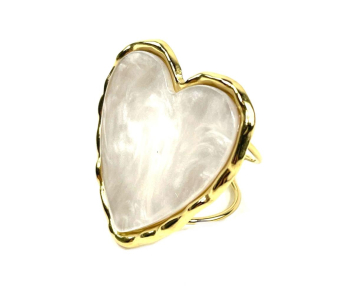 ANILLO ACERO CORAZON NACAR