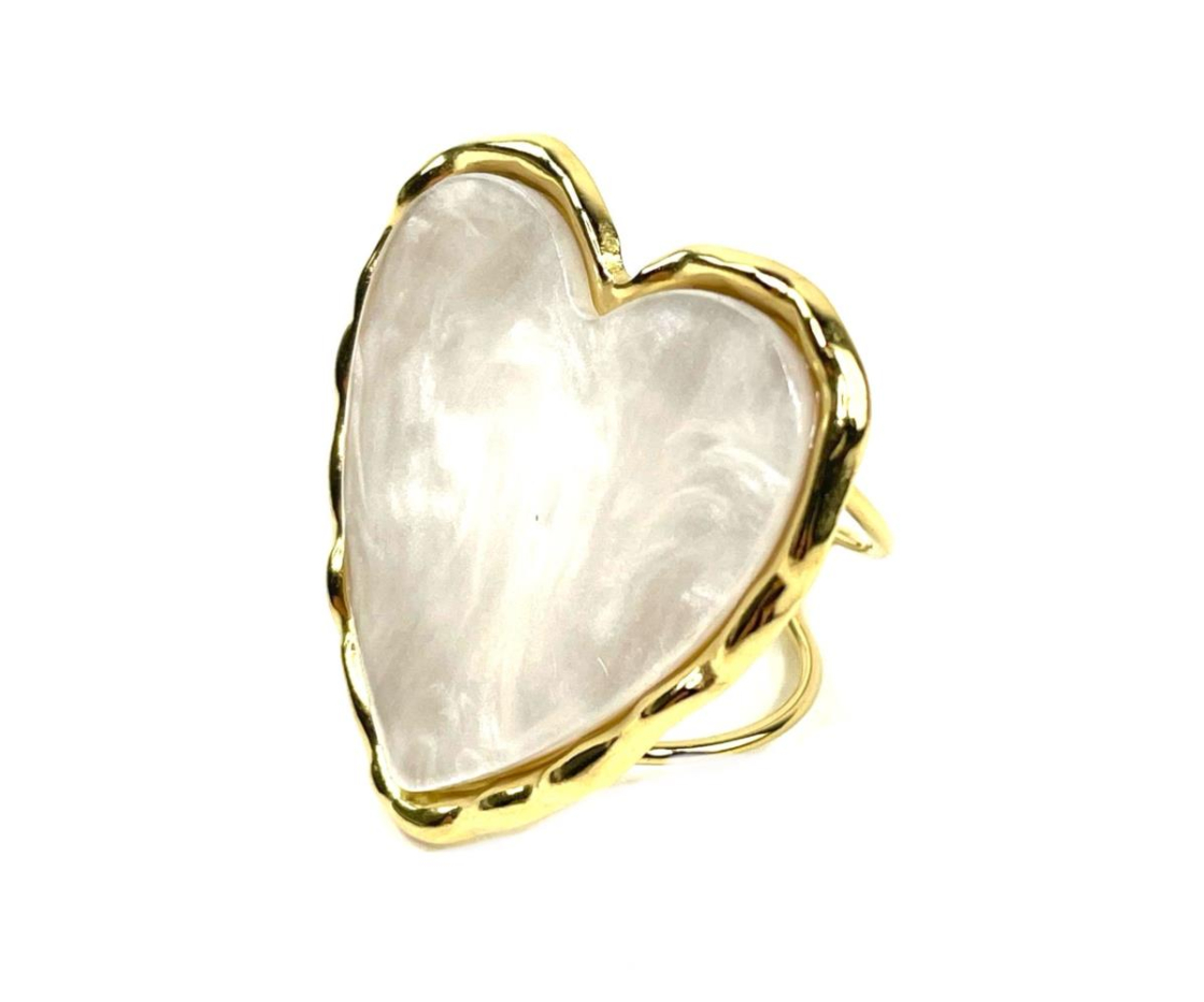 ANILLO ACERO CORAZON NACAR