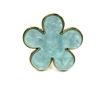 ANILLO ACERO FLOR NACARADA