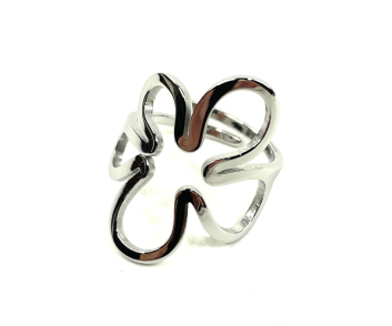 ANILLO ACERO FLOR