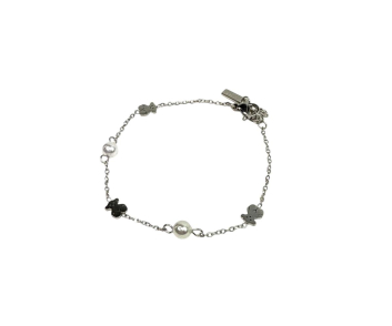 PULSERA ACERO OSO PERLA