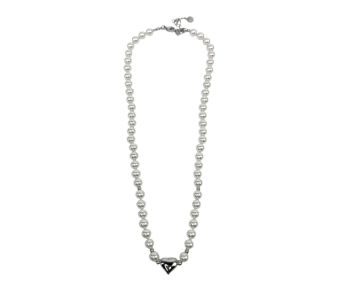 COLLAR ACERO CORTO PERLA CORAZON