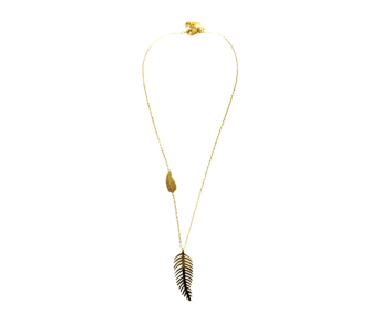 COLLAR ACERO CORTO PLUMA