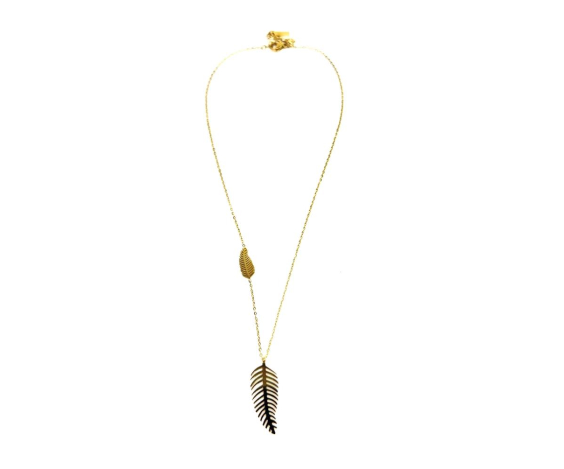 COLLAR ACERO CORTO PLUMA