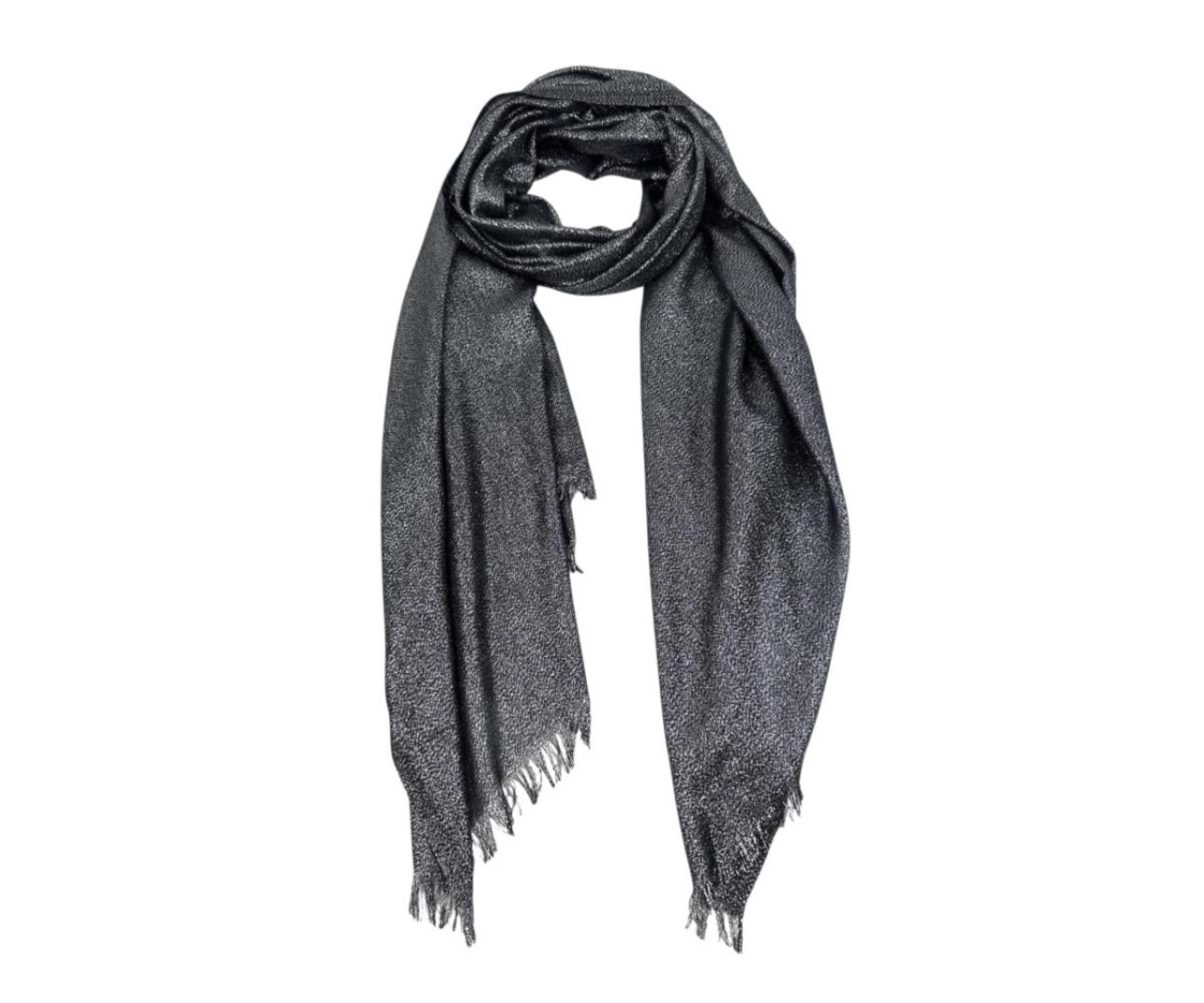 FOULARD LISO BRILLO CON FLECOS