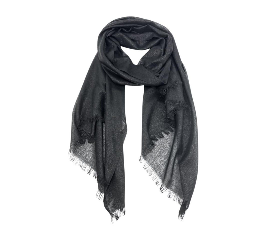 FOULARD LISO BRILLO CON FLECOS