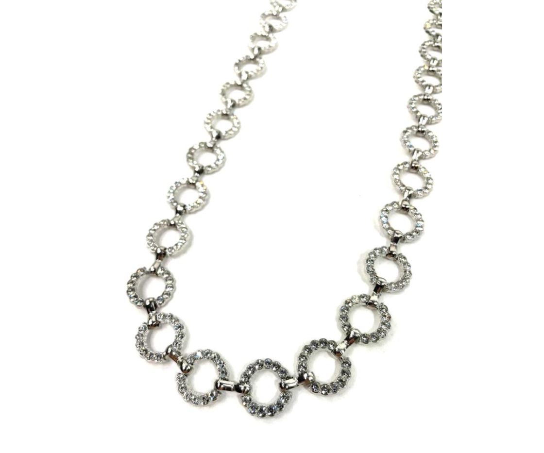 CINT ESLAB PLATEADOS REDONDOS STRASS