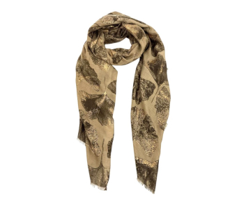 FOULARD ESTAMPADO HOJAS LUREX