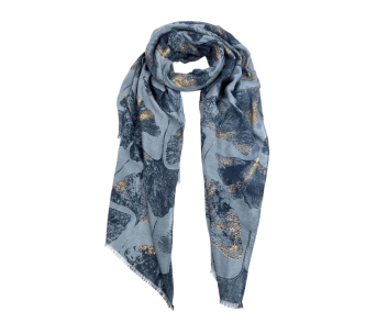 FOULARD ESTAMPADO HOJAS LUREX