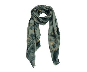 FOULARD ESTAMPADO HOJAS LUREX