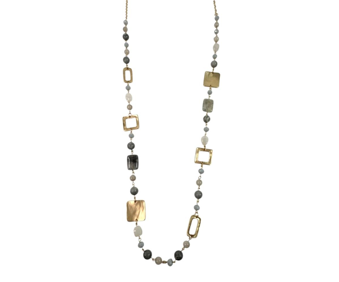 COLLAR LARGO METAL Y PIED COMB