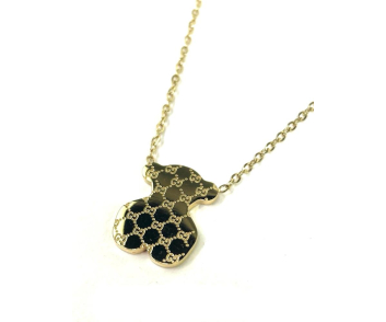 COLLAR ACERO OSO GRABADO