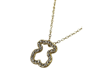 COLLAR ACERO OSO STRASS