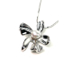 COLLAR ACERO FLOR PERLA