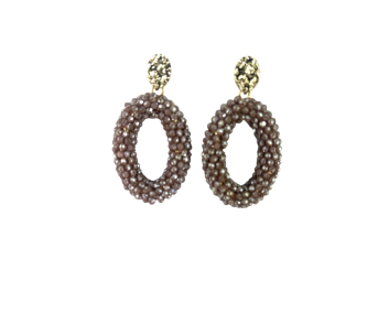 PENDIENTE OVALADO PIEDRAS