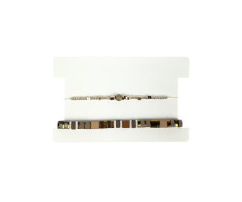 2 PULSERAS GOMA CON PIEDRAS