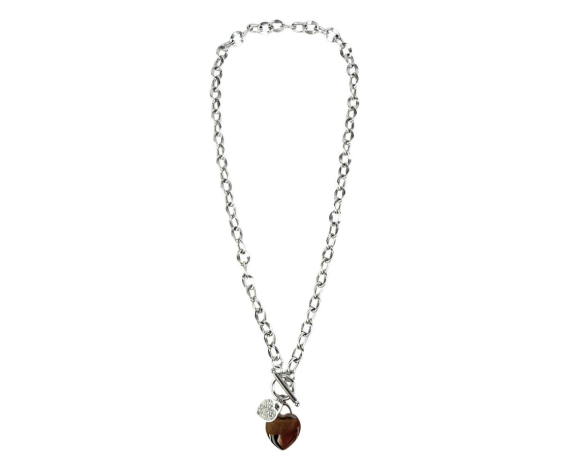 COLLAR ACERO CADENA CORAZON