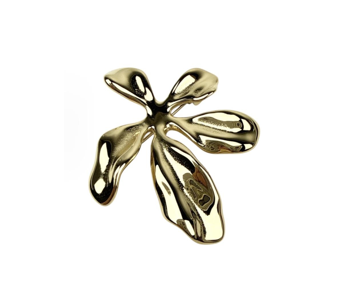 BROCHE  ACERO FLOR