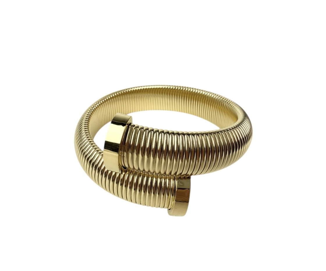 PULSERA ACERO ANCHA ELASTICA