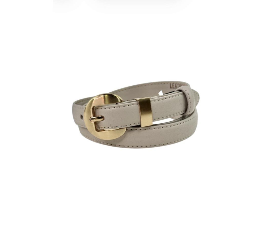 CINTURON DE PIEL ESTRECHO Y CLASICO