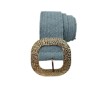 CINTURON RAFIA HEBILLA CUADRADA ORO GRAB