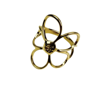 ANILLO ACERO FLOR