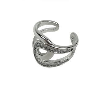 ANILLO ACERO ENTRELAZADO