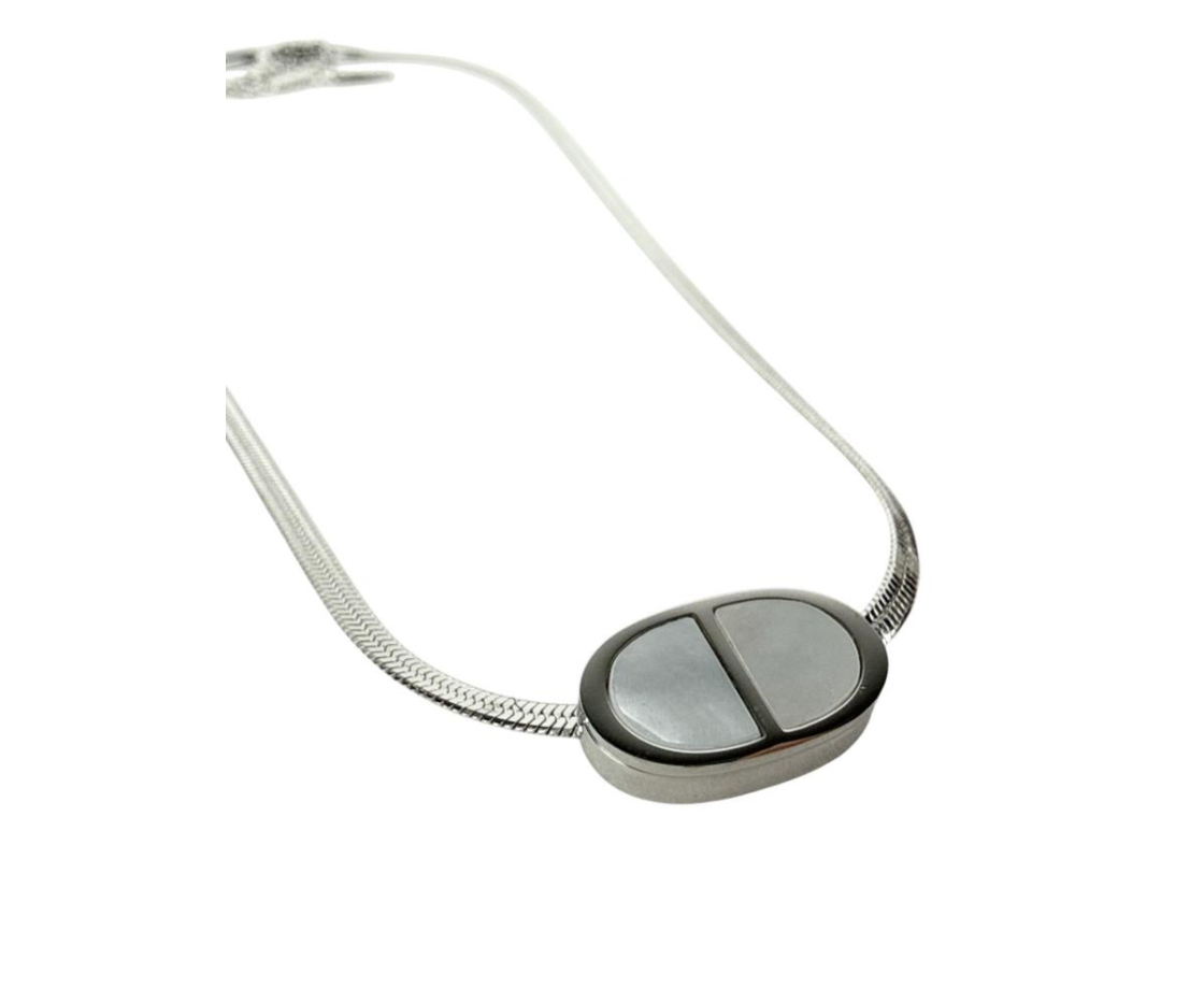 COLLAR ACERO PIEZA OVAL NACAR