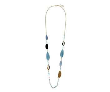 COLLAR LARGO TONOS AZULES