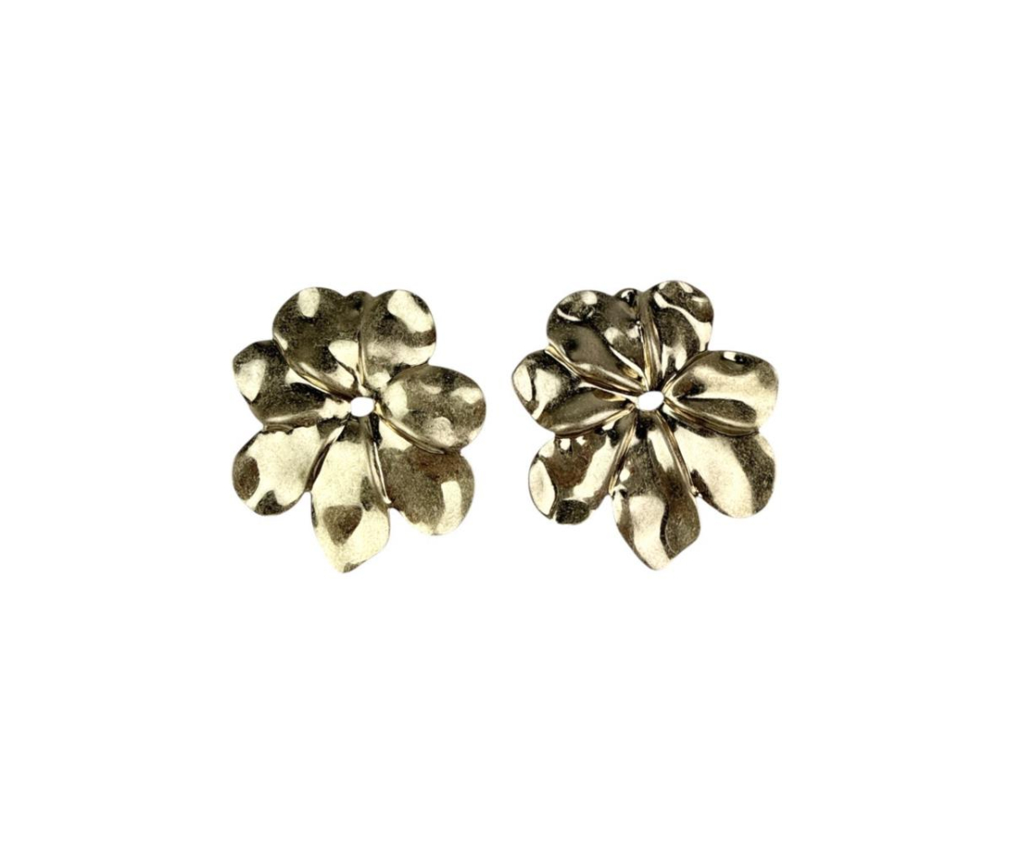 PENDIENTES GRANDES FLOR PEGADOS