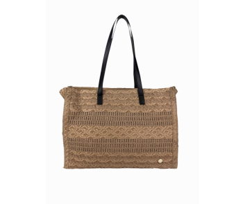 BOLSO RECTANG RAFIA ASA NEG