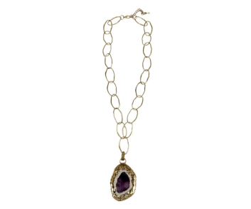 COLLAR ESLABON MAS PIEDRA DIFUMINADA