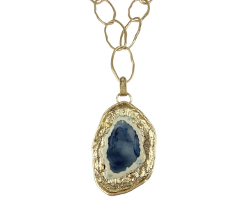 COLLAR ESLABON MAS PIEDRA DIFUMINADA