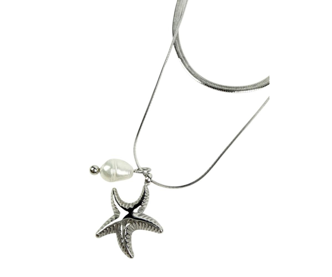 COLLAR ACERO 2 VUELTAS ESTRELLA