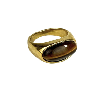 ANILLO ACERO PIEDRA COLOR