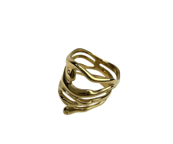 ANILLO ACERO DORADO
