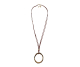 COLLAR LARGO CORDON PIEZA REDONDA
