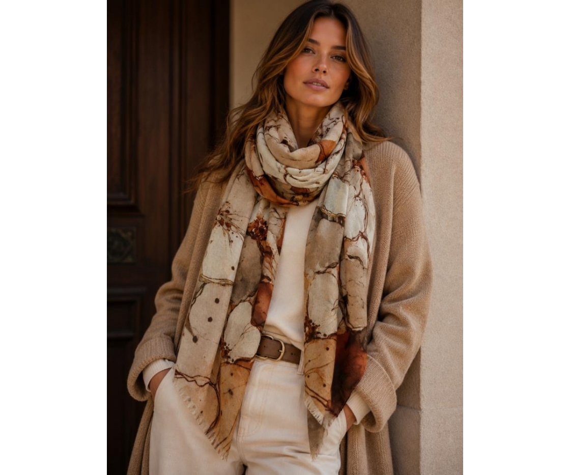 FOULARD FLORES GRANDES