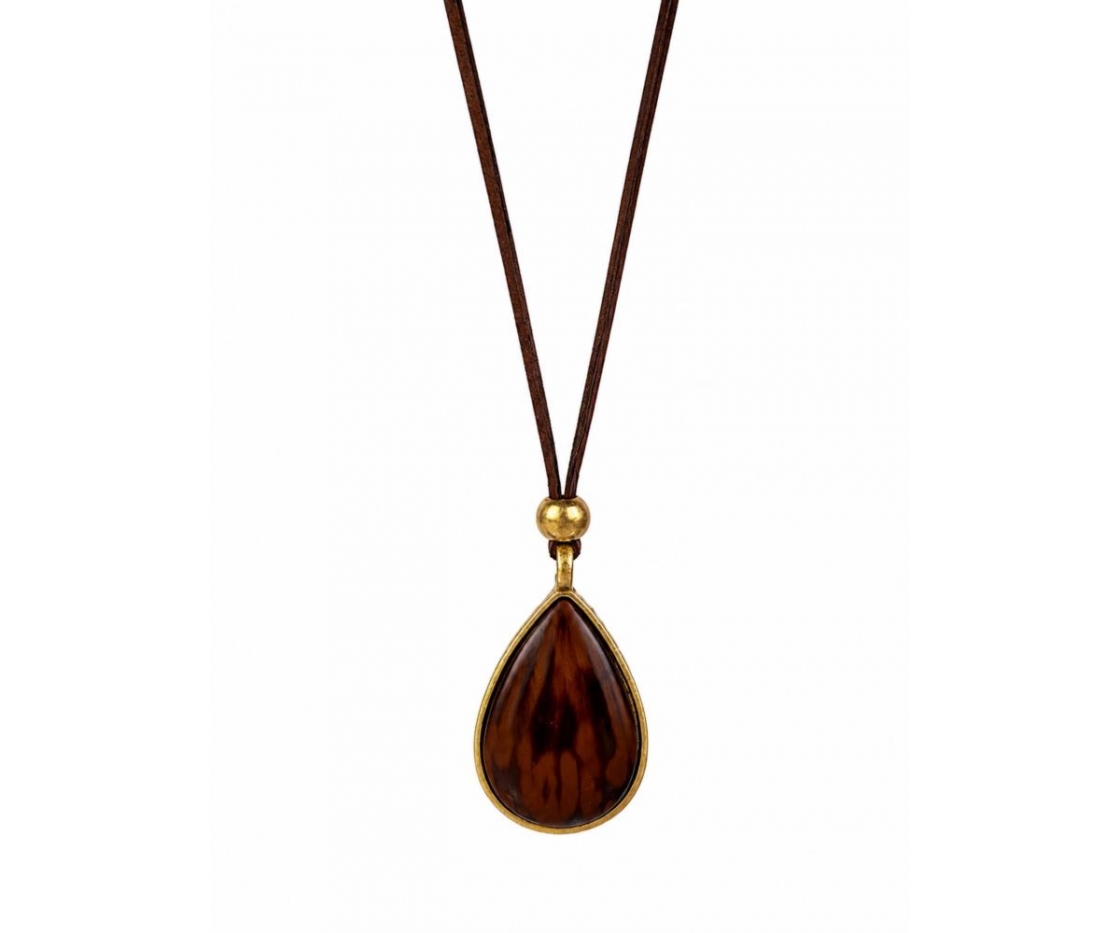 COLLAR LARGO PIEDRA LAGRIMA