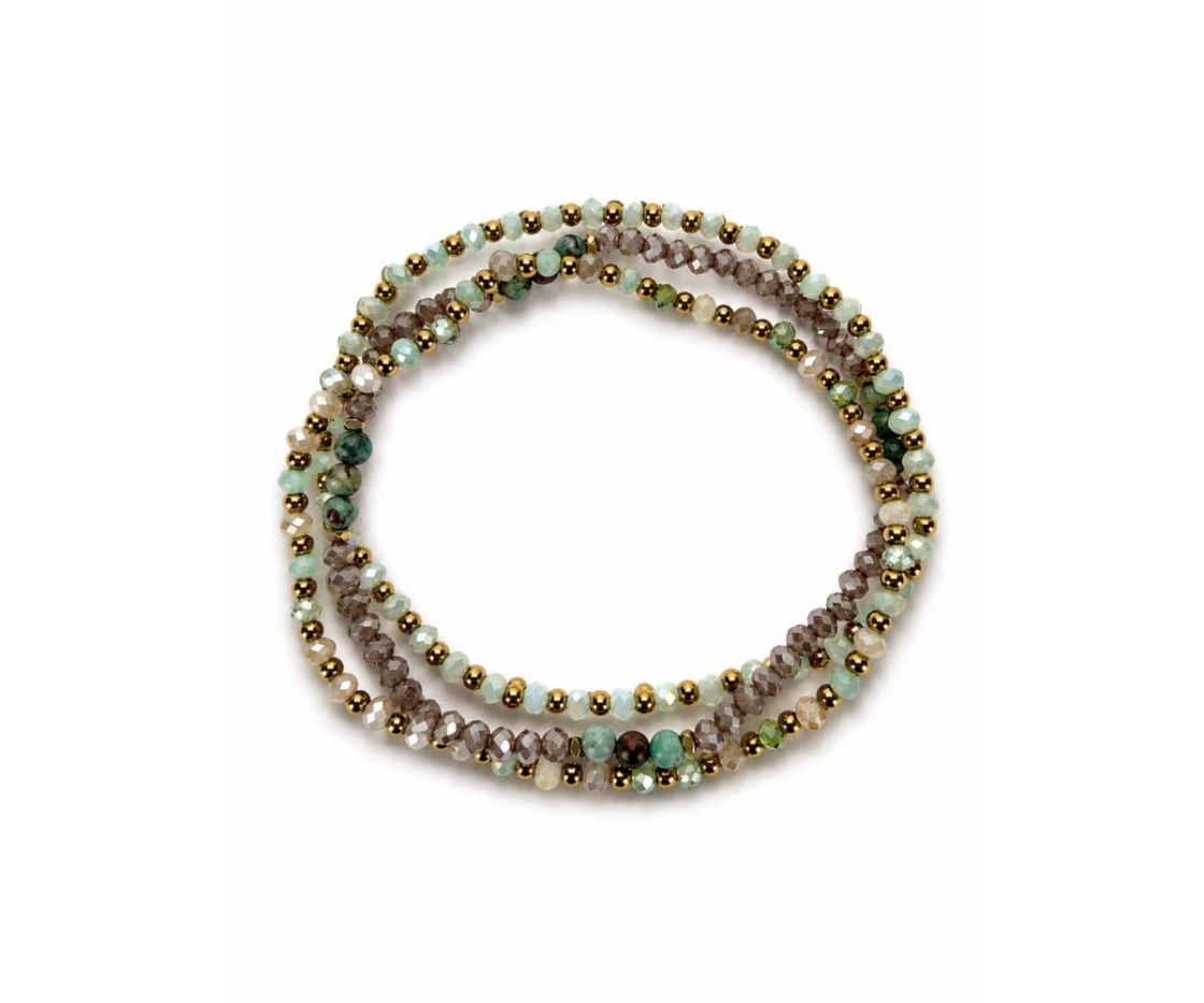 PACK 3 PULSERAS CRISTAL