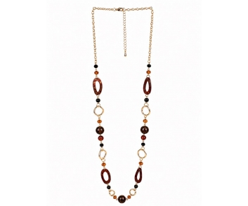 COLLAR LARGO MARRON