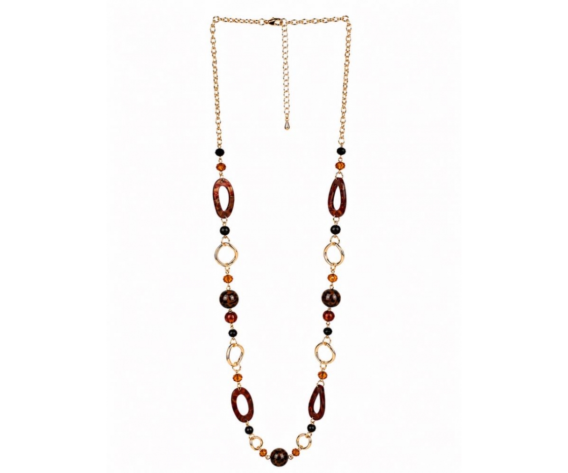 COLLAR LARGO MARRON