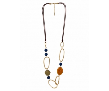 COLLAR LARGO MARRON